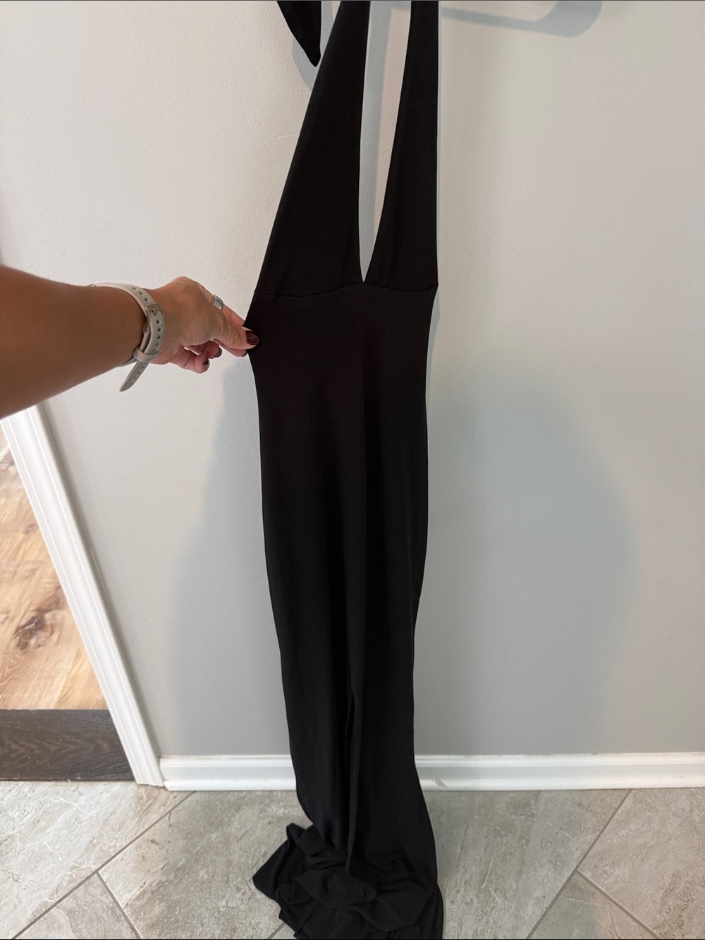Nookie Black One-Shoulder Maxi Dress
